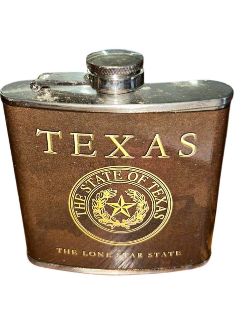 The Lone Star State of Texas Stainless Steel Brown Flask